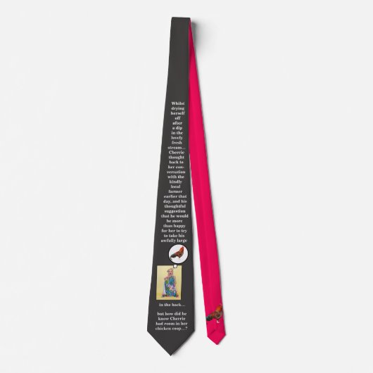 Black and Red Funny Rude Naughty Joke Mannen Strop Stropdas (Voorkant)