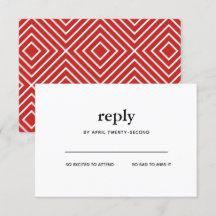 Black and Red Modern Bar Mitzvah Invitation Répons