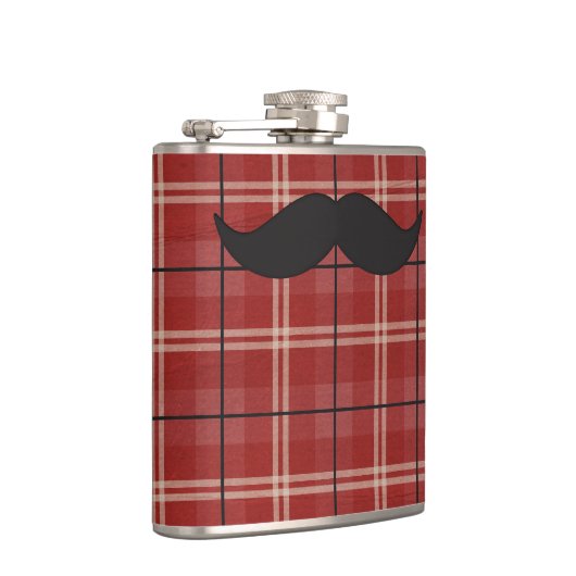 Black and Red Pset Mustache Heupfles (Rechts)