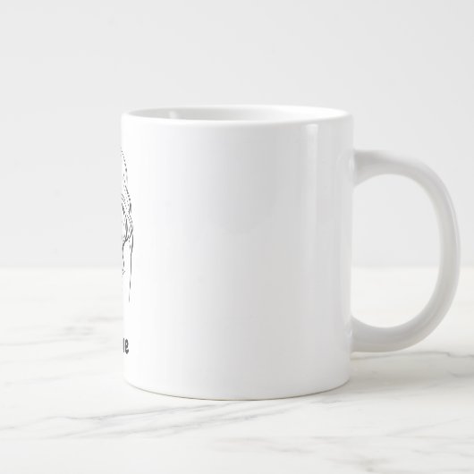Black and Red Simple Illustration Café Time Mug (Droite)