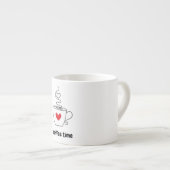 Black and Red Simple Illustration Café Time Mug (Devant droit)