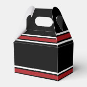 Black and Red Sports Jersey Custom Name Number Bedankdoosjes (Achterkant)