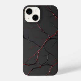 Black and Red Veins iPhone 14 Hoesje