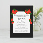 Black and Rose Wedding Invitations with RSVP (Debout devant)