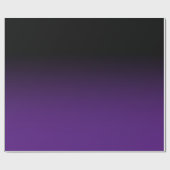 Black and Royal Paarse Ombre Cadeaupapier (Vlak)