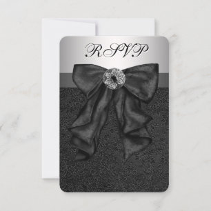Black and Silver Bat Mitzvah RSVP
