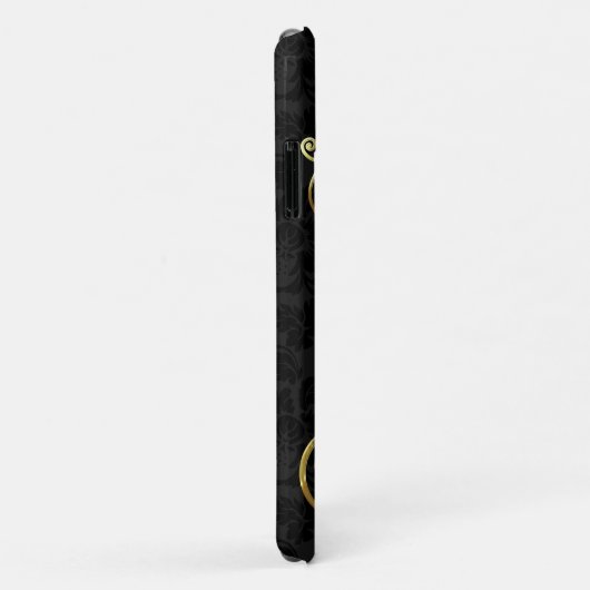 Black and Silver Damask Case-Mate iPhone Case (Achterkant/rechts)