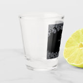 Black and Silver Floral Gothic Bachelorette Party Shot Glas (Links)