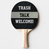 Black and Silver Funny Trash Talk Paddle Tafeltennisbatje (Achterkant)