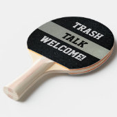 Black and Silver Funny Trash Talk Paddle Tafeltennisbatje (Voorkant Gekanteld)