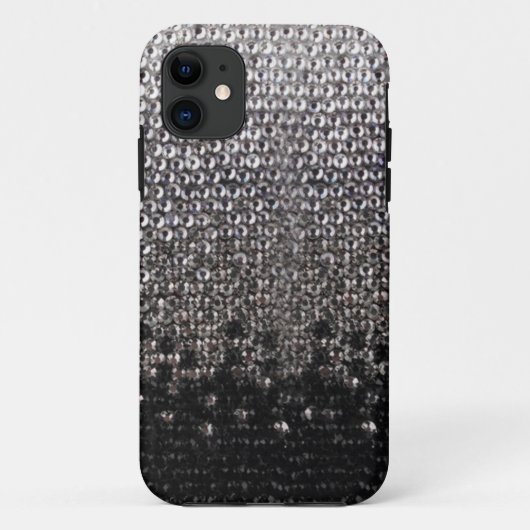 Black and Silver Rhinestone Glitter iPhone 5 Hoesj Case-Mate iPhone Case (Achterkant)
