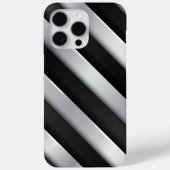 Black and Silver Striped Case-Mate iPhone Case (Achterkant)