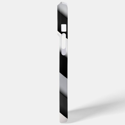 Black and Silver Striped Case-Mate iPhone Case (Achterkant / Links)