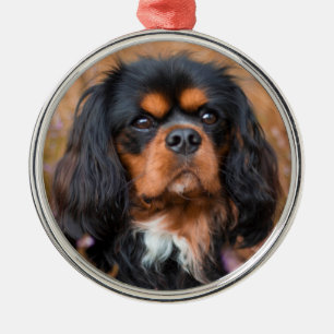 Black and Tan Cavalier King Charles Spaniel Dog Metalen Ornament