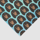 Black and Tan Cavalier King Charles Spaniel Gift  Tissuepapier (Detail)