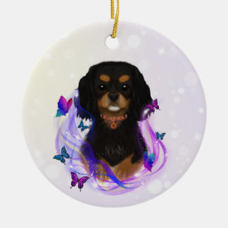 Black and Tan Cavalier King Charles Spaniel  Keramisch Ornament