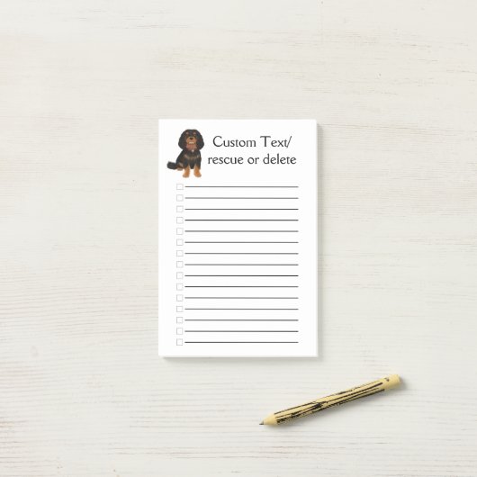 Black and Tan Cavalier King Charles Spaniel  Post-it® Notes (Op bureau)