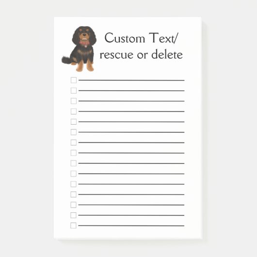 Black and Tan Cavalier King Charles Spaniel  Post-it® Notes (Voorkant)
