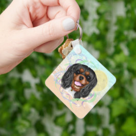 Black and Tan Cavalier King Charles Spaniel Sleutelhanger