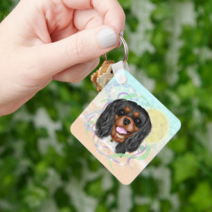 Black and Tan Cavalier King Charles Spaniel Sleutelhanger