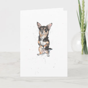 Black and Tan Chihuahua Funny schattige Dog Birthd Kaart