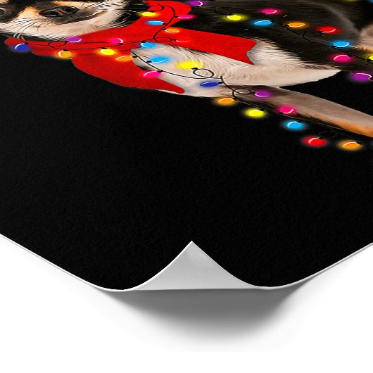 Black And Tan Chihuahua Gorgeous Reindeer Christma Poster (Hoek)