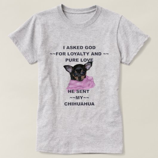 Black and Tan Chihuahua Puppy T-shirt (Design voorkant)