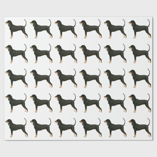Black and Tan Coonhound Basic Breed Cadeaupapier (Vlak)