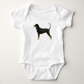 Black and Tan Coonhound Basic Breed  Romper (Voorkant)