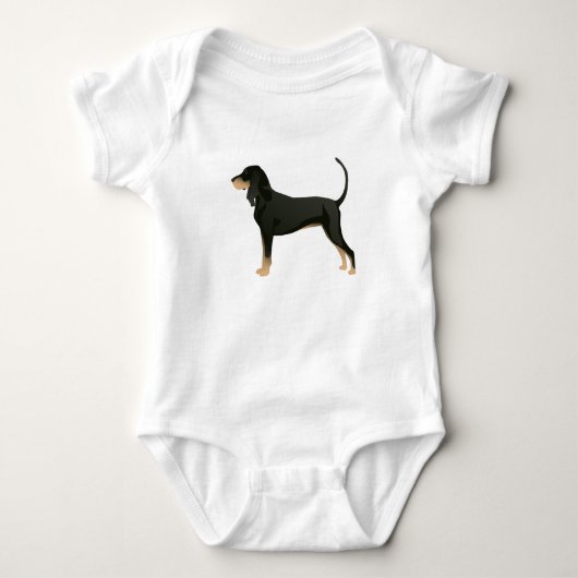 Black and Tan Coonhound Basic Breed  Romper (Voorkant)