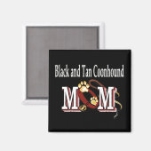 Black and Tan Coonhound Dog MOM Magneet (Voorkant / Achterkant)