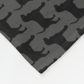 Black and Tan Coonhound Dog Silhouettes Pattern Fleece Deken (Hoek)