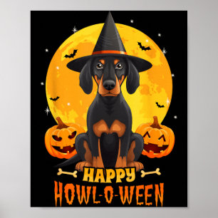 Black And Tan Coonhound Halloween-hondengehuil O W Poster