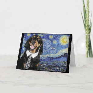 Black and Tan Coonhound in Sterrennacht, Parodie, Kaart