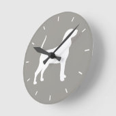 Black and Tan Coonhound Silhouette Ronde Klok (Hoek)