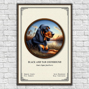 Black and Tan Coonhound Zoölogische Serie Poster