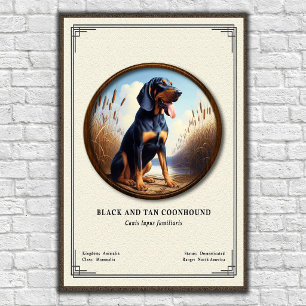 Black and Tan Coonhound Zoölogische Serie Poster