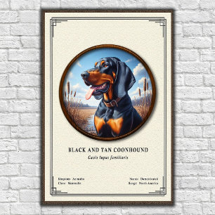 Black and Tan Coonhound Zoölogische Serie Poster