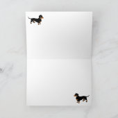 Black and Tan Dachshund Motif Merci Notes (Intérieur)