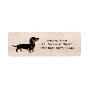Black and Tan Dachshund Posing Etiket