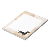 Black and Tan Dachshund Posing Notitieblok (Gedraaid)