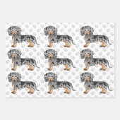 Black and Tan Dapple Short Hair Dachshund Pattern Inpakpapier Vel (Voorkant 2)