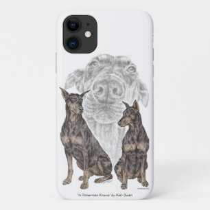 Black and Tan Doberman Dogs iPhone 11 Hoesje