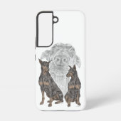 Black and Tan Doberman Dogs Samsung Galaxy Hoesje (Achterkant)