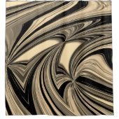 Black and Tan Floe Pattern Douchegordijn (Voorkant)