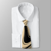 Black and Tan Floe Pattern Stropdas (Gebonden)
