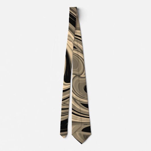 Black and Tan Floe Pattern Stropdas (Achterkant)