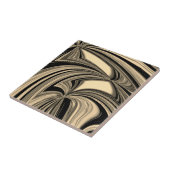 Black and Tan Floe Pattern Tegeltje (Zijkant)