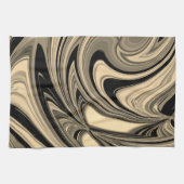 Black and Tan Floe Pattern Theedoek (Horizontaal)