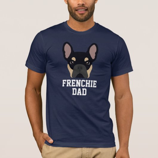 Black and Tan French Bulldog Pap T-shirt (Voorkant)